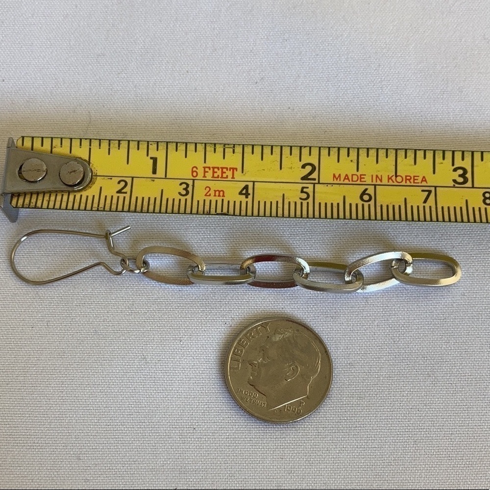Stainless Steel Paperclip Earrings - Picture 3 of 7